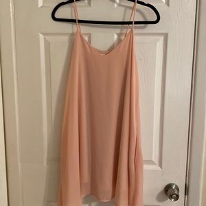 Pink spaghetti strap dress with pockets